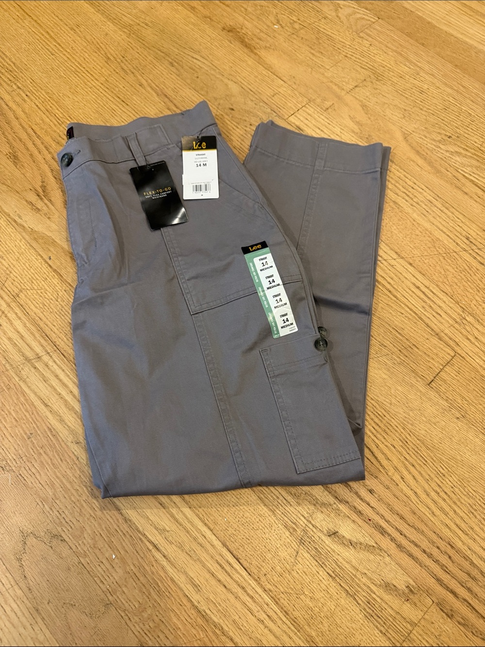 Lee Men’s Gray Cargo Work Pants